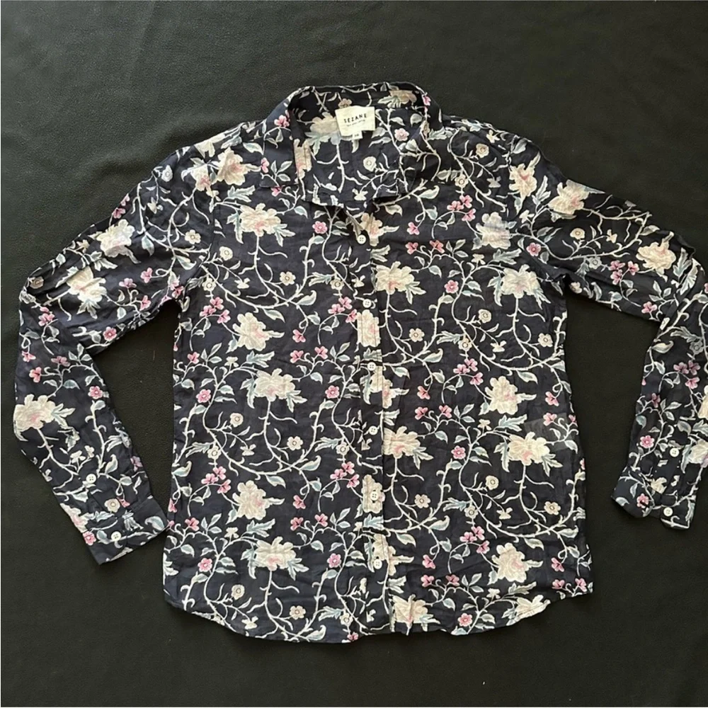 Sezane Gate blouse Cotton and silk size FR36/S - Picture 2 of 4
